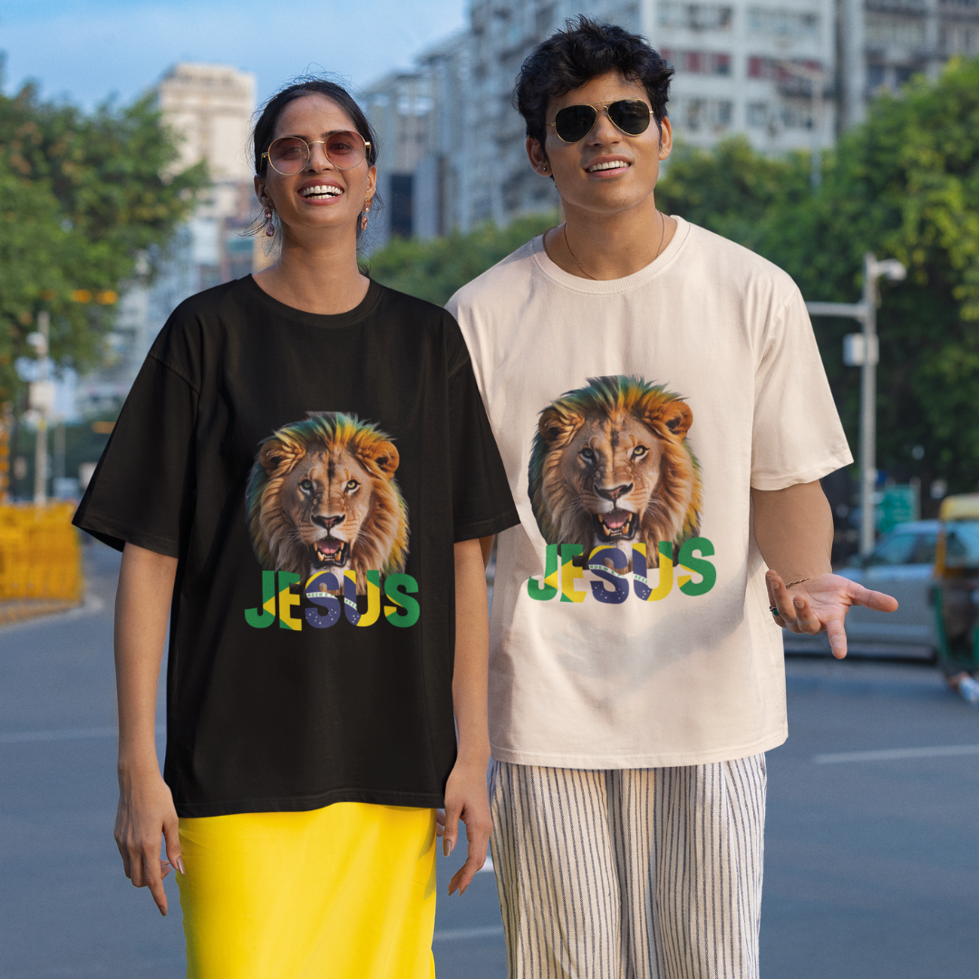 Nome do produto: OVER SIZE LEÃO COM BRASIL ( varias cores )