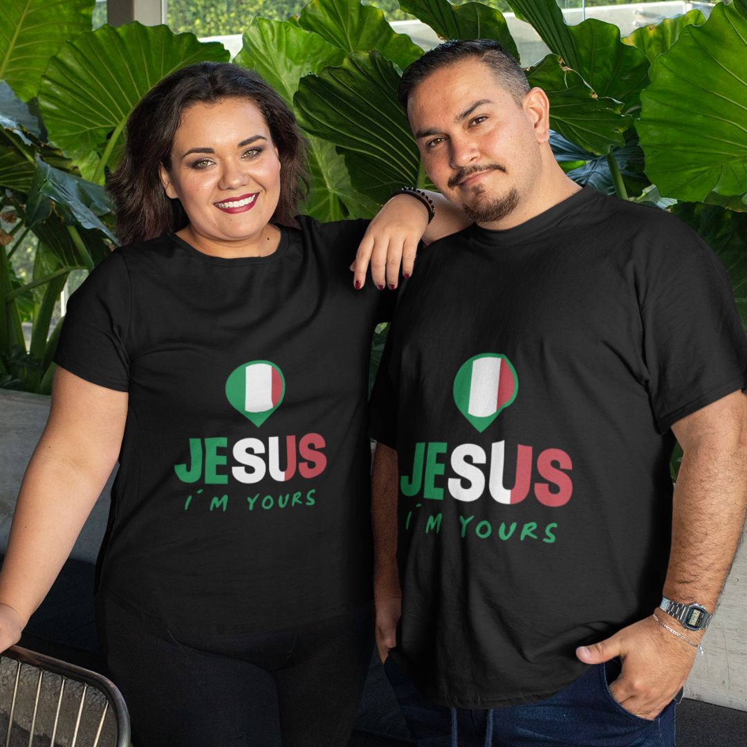 Nome do produto: CAMISA PLUS SIZE JESUS I`M YOURS ITALIA ( varias cores )
