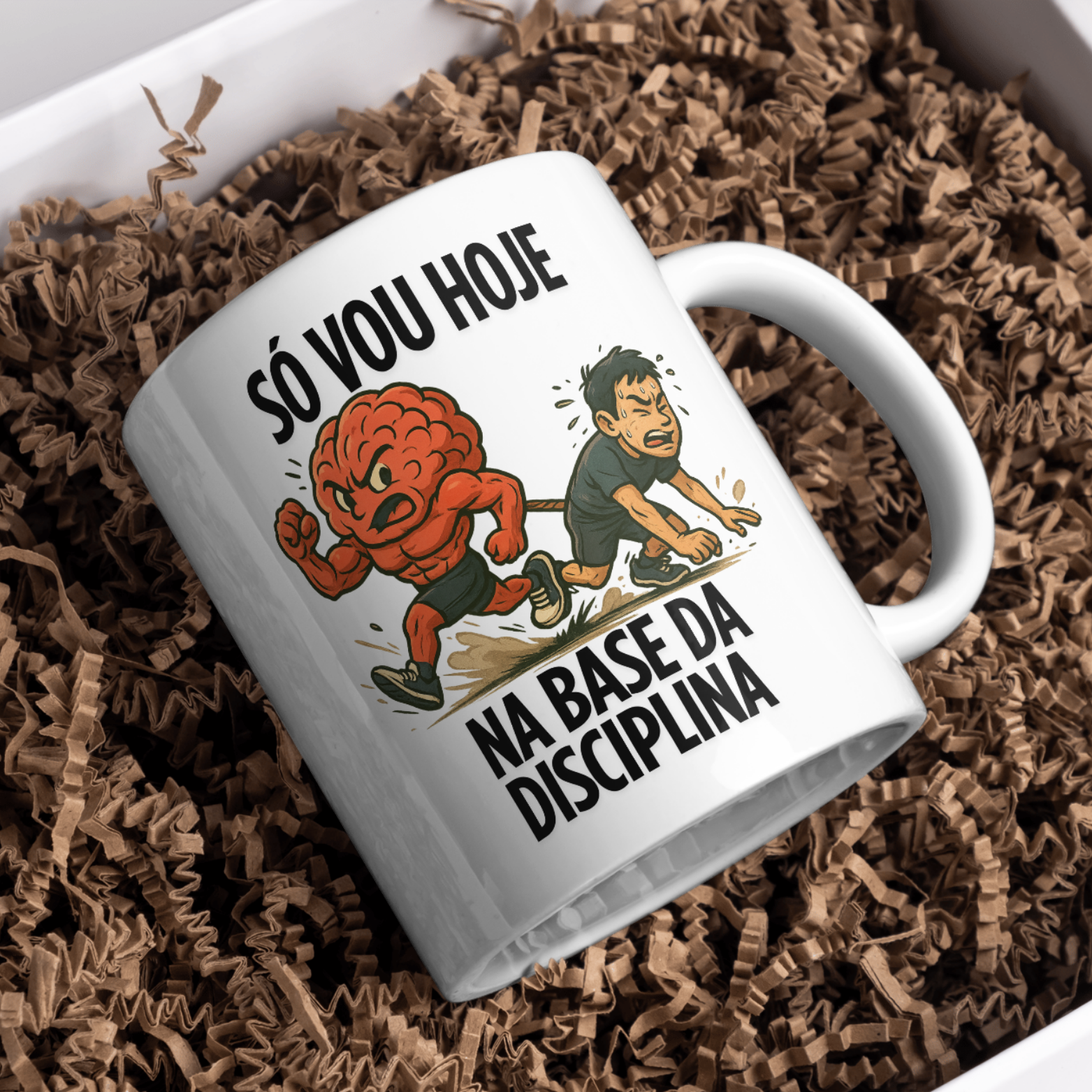 Nome do produto: Caneca Oficial – Só Vou Hoje Na Base da Disciplina (Versão Masculina)