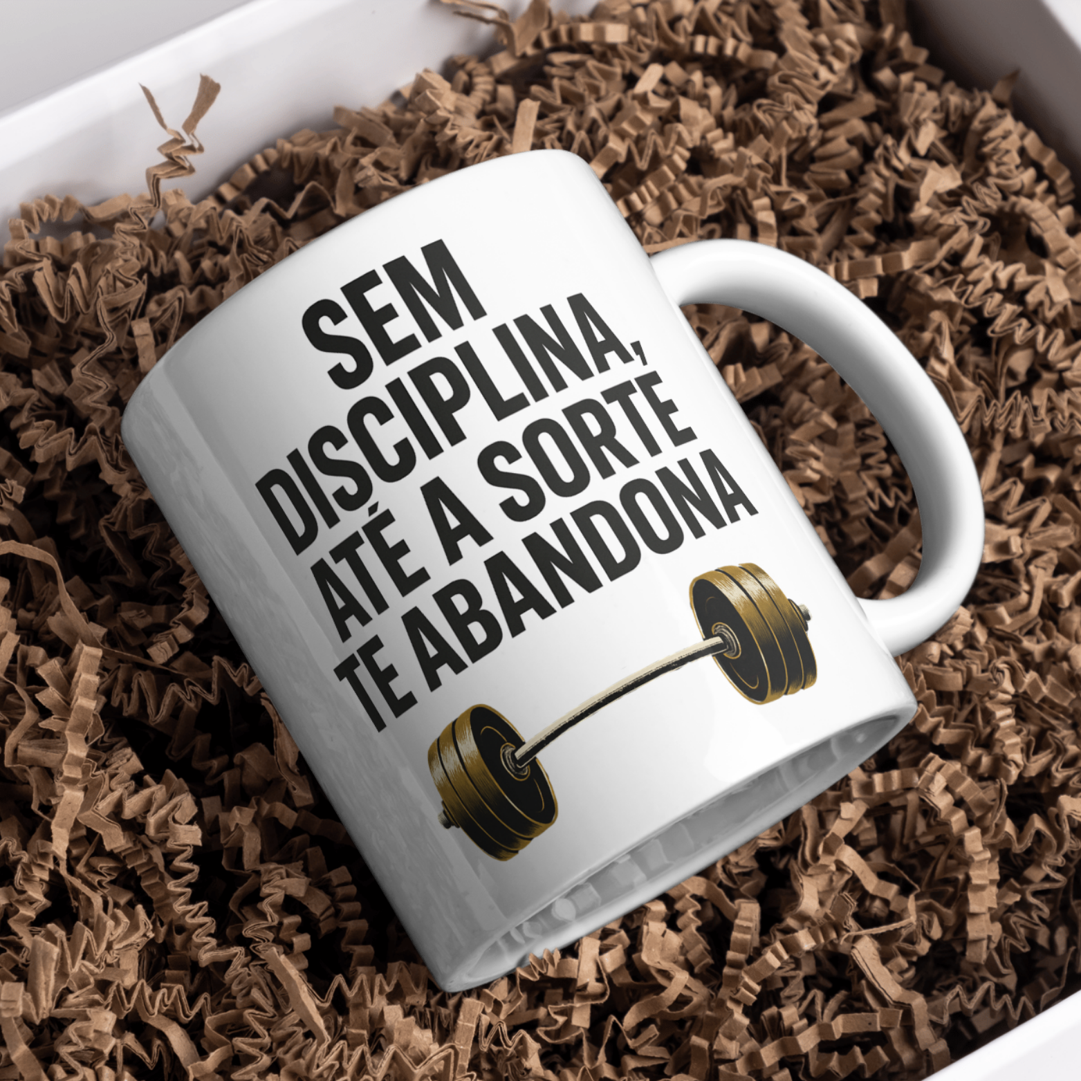Nome do produto: Caneca Oficial – Sem Disciplina Até a Sorte Te Abandona 