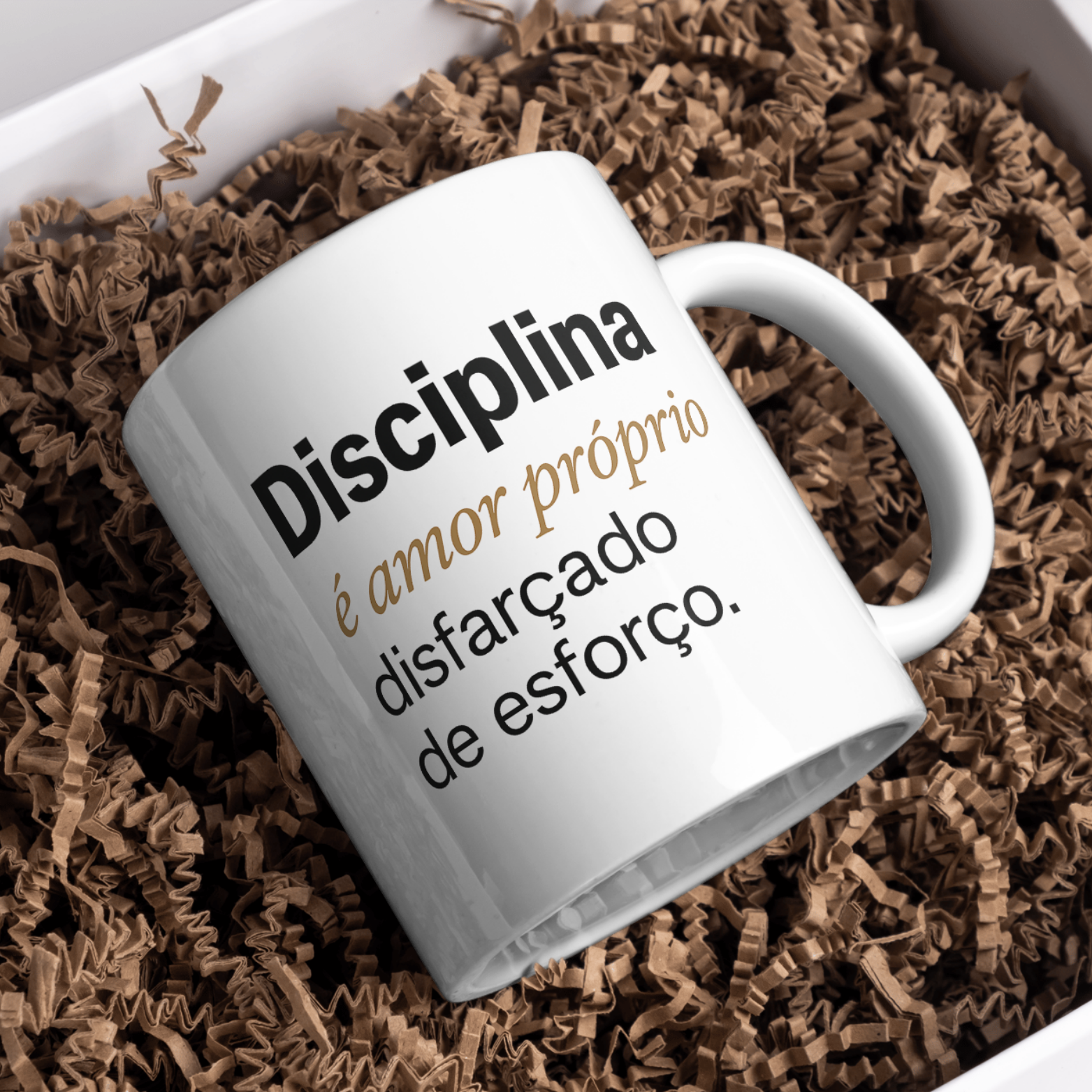 Nome do produto: Caneca Oficial – Disciplina é Amor Próprio, Disfarçado de Esforço 
