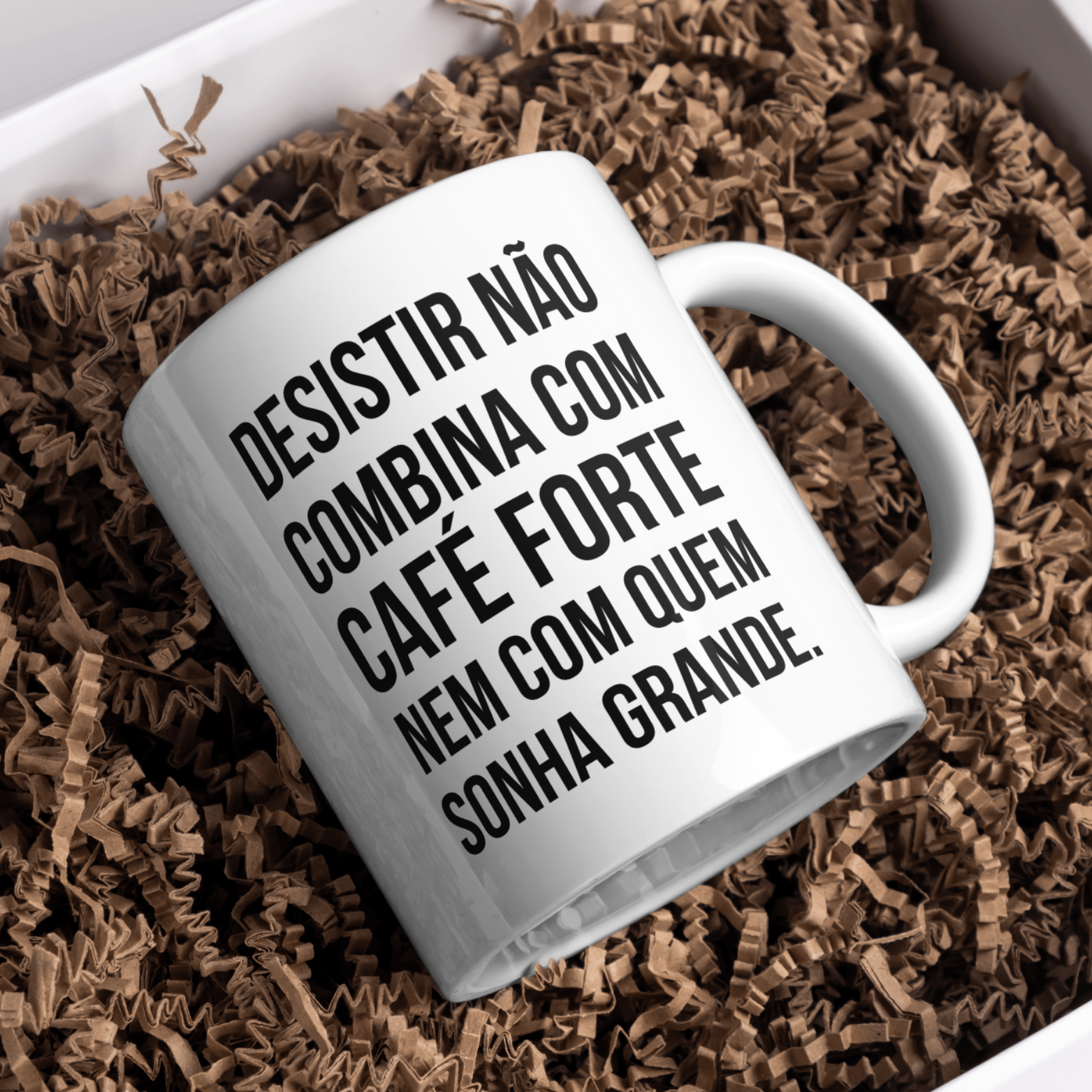 Nome do produto: Caneca Na Base da Disciplina Oficial Branca – Sonhos Grandes