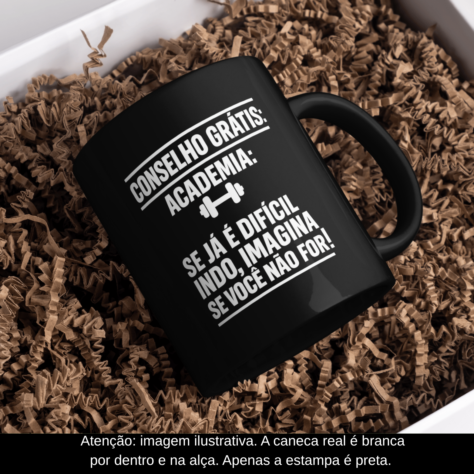 Nome do produto: Caneca Oficial – Se já é difícil indo... – Estampa Preta