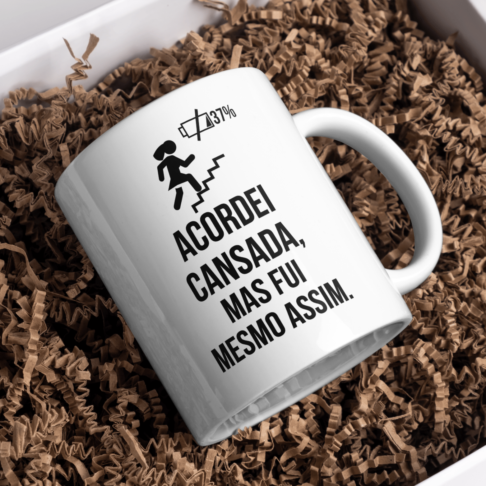 Nome do produto: Caneca Na Base da Disciplina Oficial – Branca Feminina 