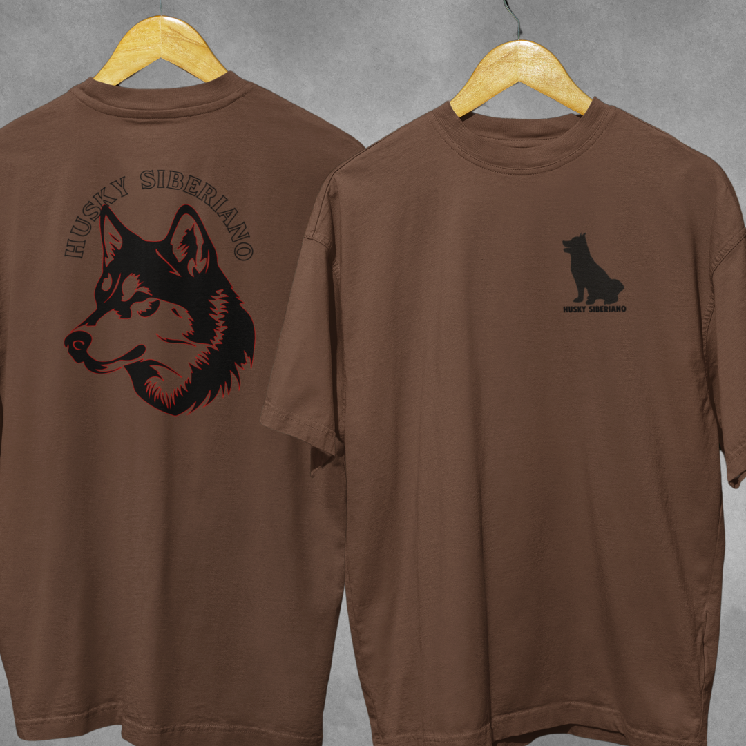 Camiseta Oversized Husky Siberiano