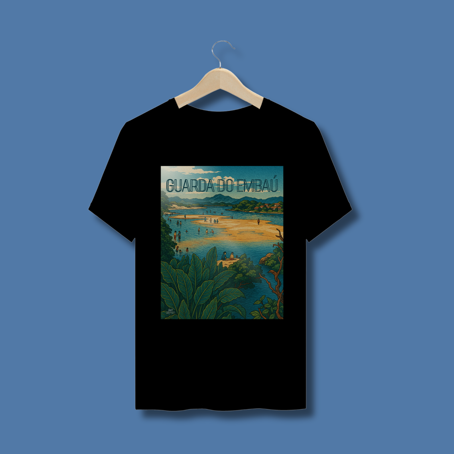 Praia da Guarda do Embaú Lembrança - Estampa na frente