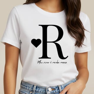 Camiseta Letra R - Meu Viver é Minha Marca