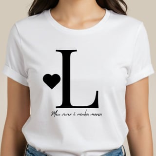 Camiseta Letra L - Meu Viver é Minha Marca