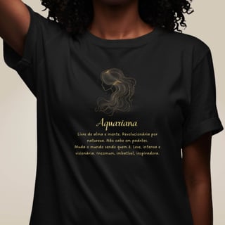 Camiseta Zodíaco - Aquariana