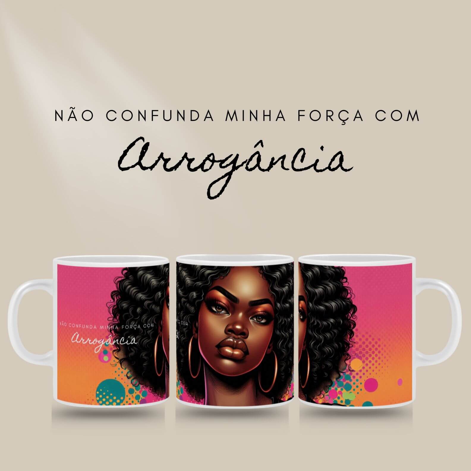 Caneca Preta Perfeita - Força
