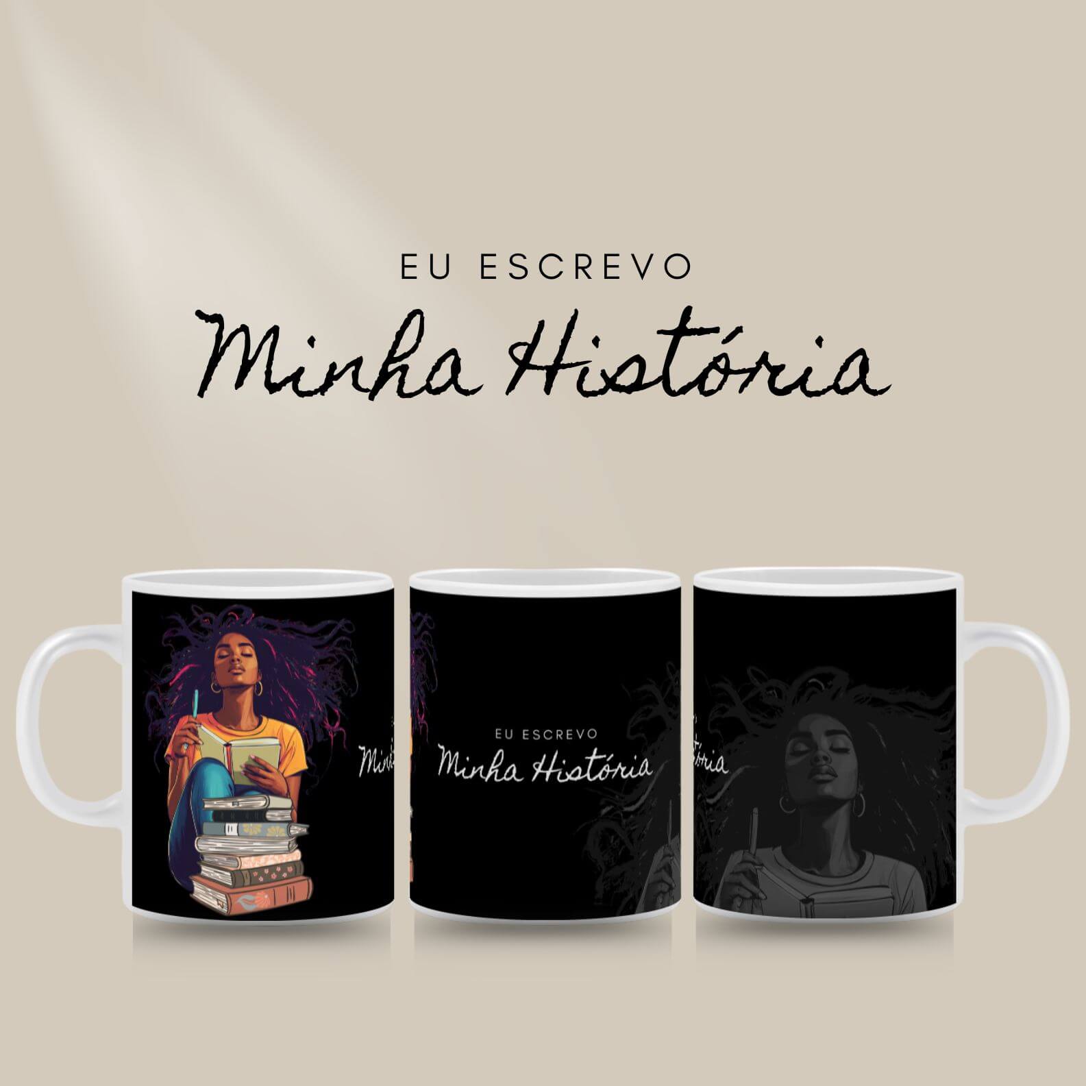 Caneca Preta Perfeita - Minha História