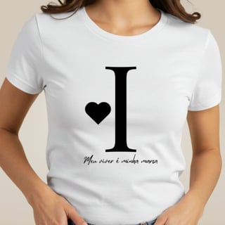 Camiseta Letra I - Meu Viver é Minha Marca