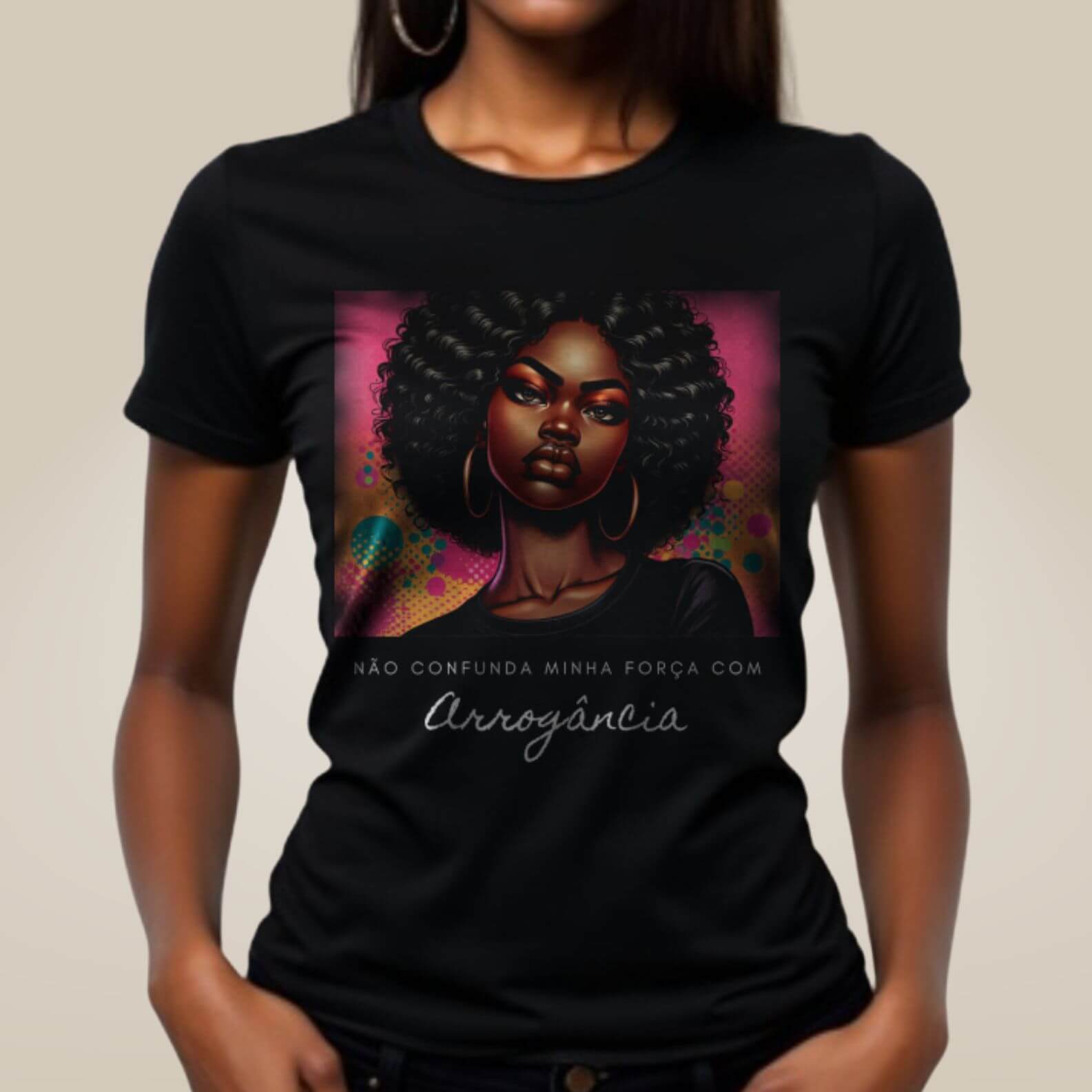 Baby Look Preta Perfeita - Força