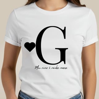 Camiseta Letra G - Meu Viver é Minha Arte