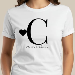Camiseta Letra C - Meu Viver é Minha Marca