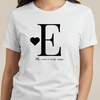 Camiseta Letra E - Meu Viver é Minha Marca