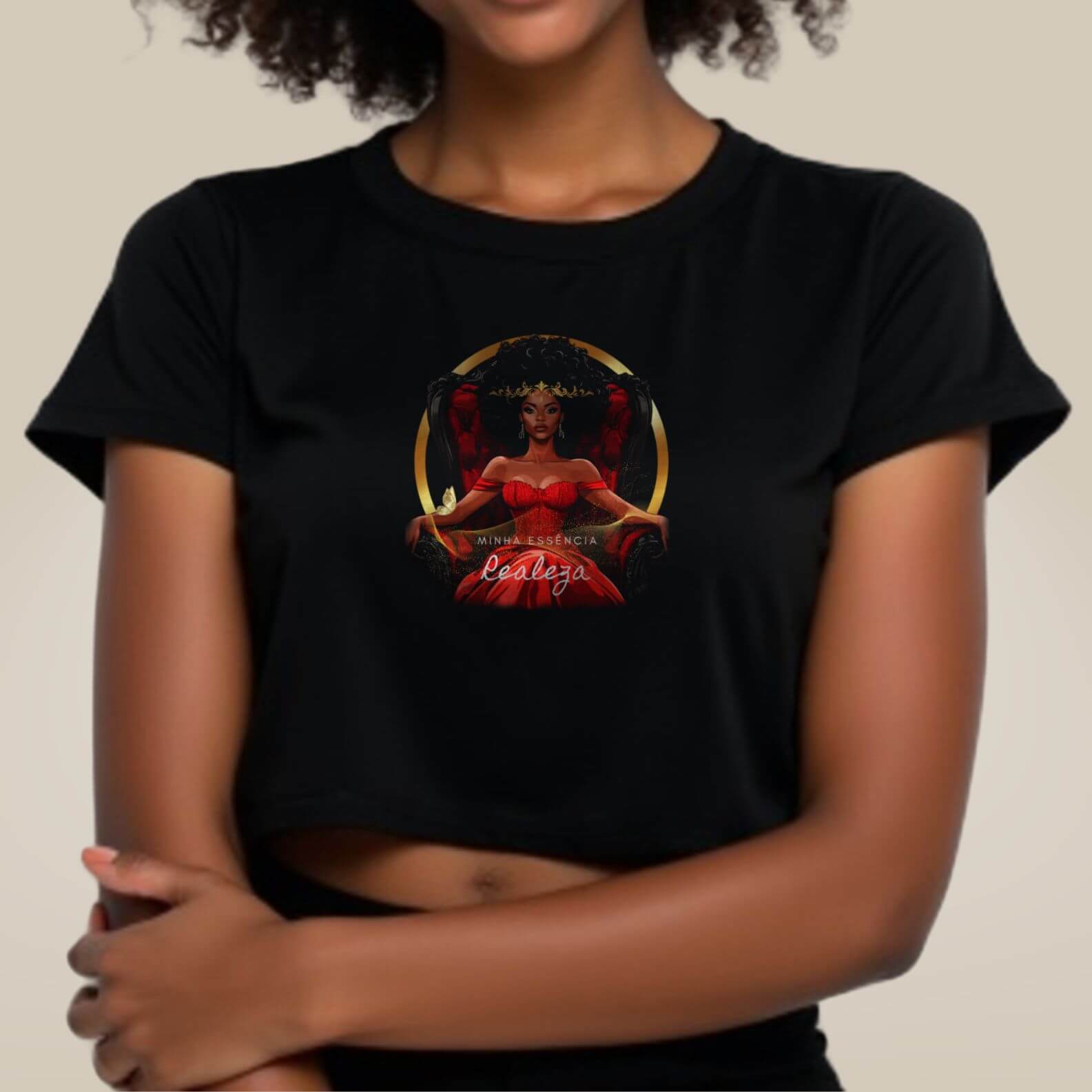 Cropped Preta Perfeita - Realeza