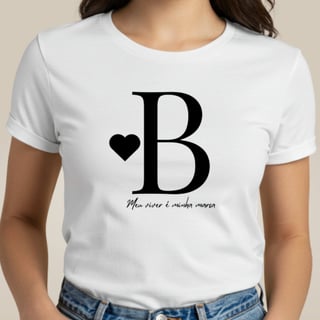  Camiseta Letra B - Meu Viver é Minha Marca
