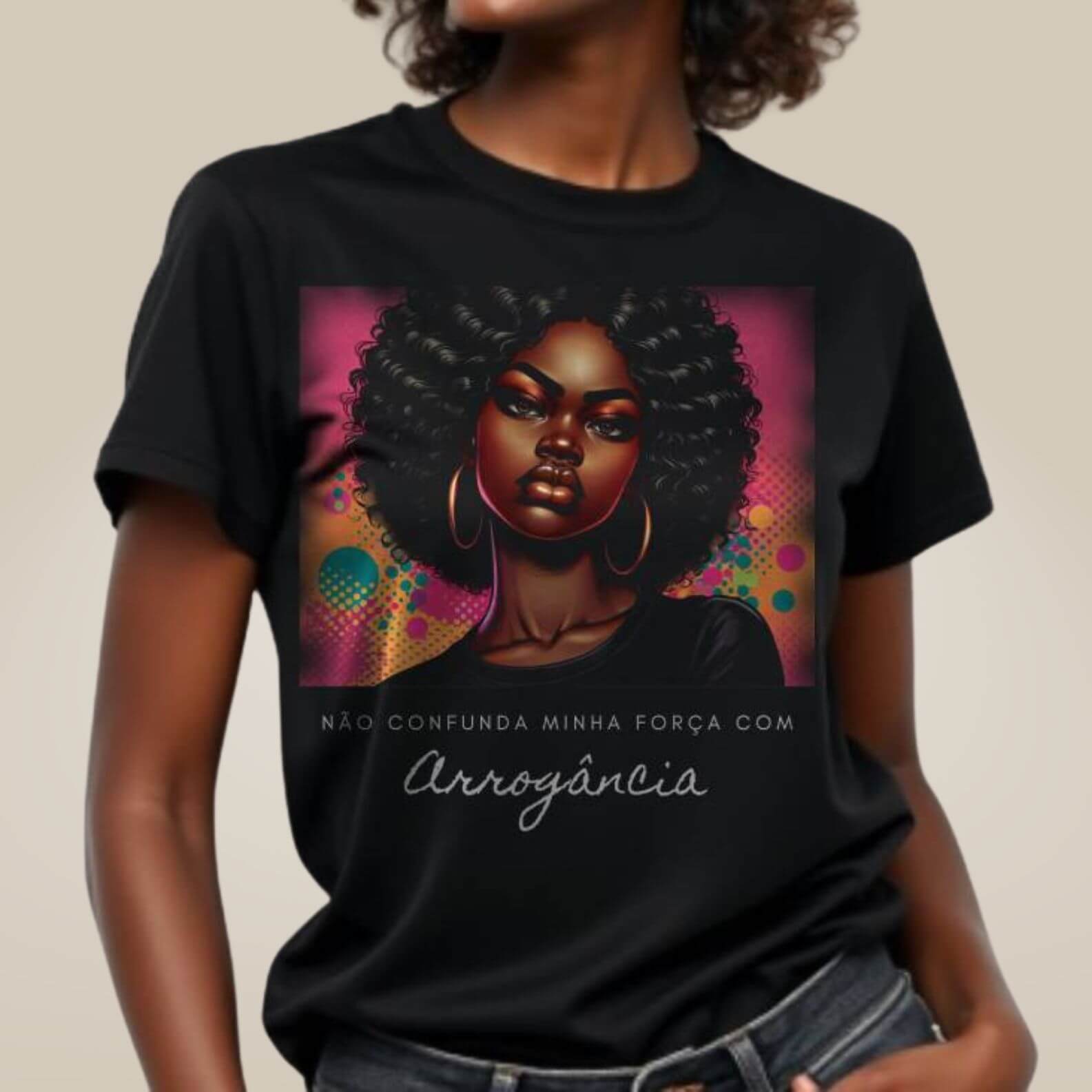 Camiseta Preta Perfeita - Força