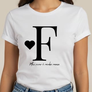 Camiseta Letra F - Meu Viver é Minha Marca