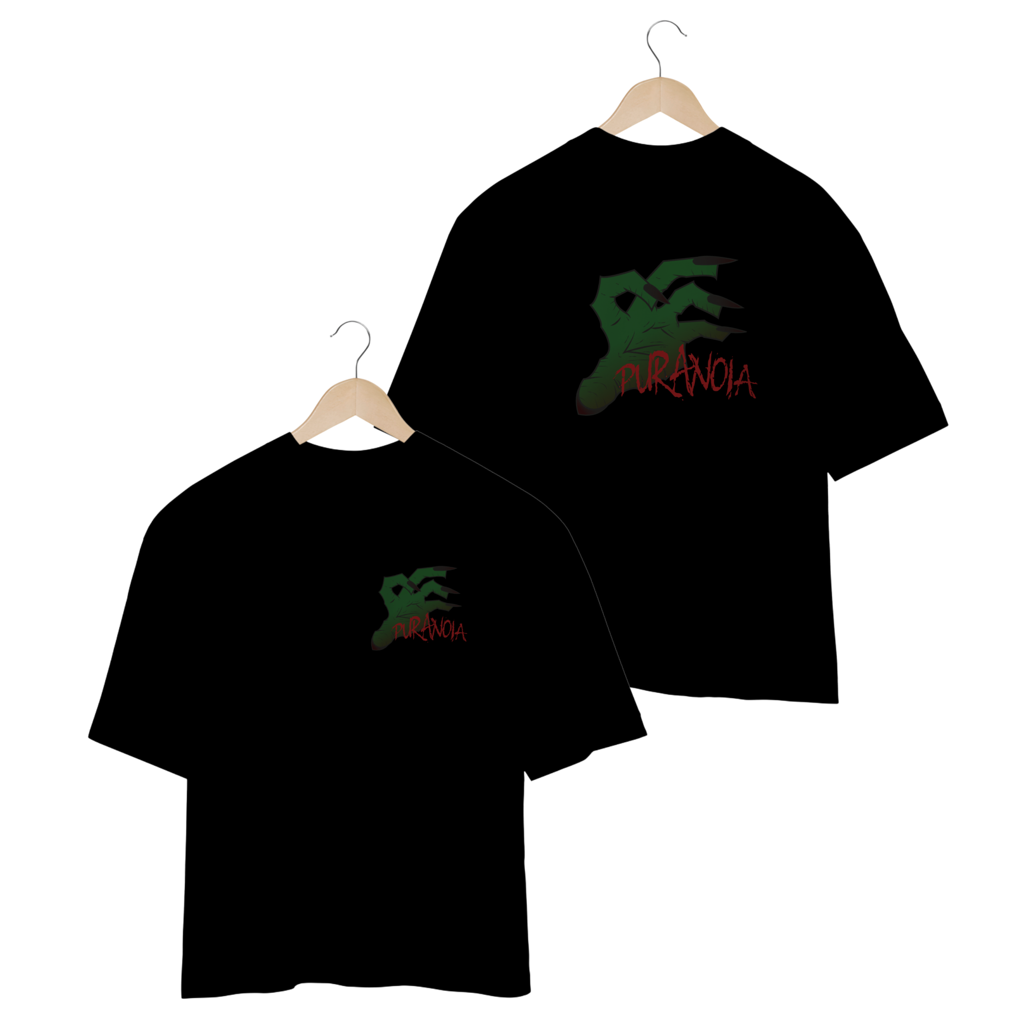 camiseta oversized puranoia zumbi