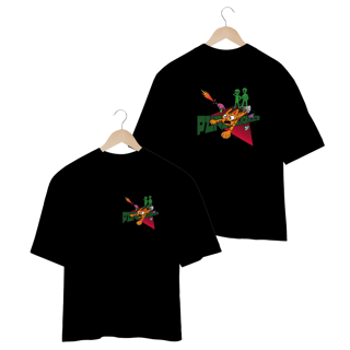 camiseta oversized puranoia invasão mal-sucedida