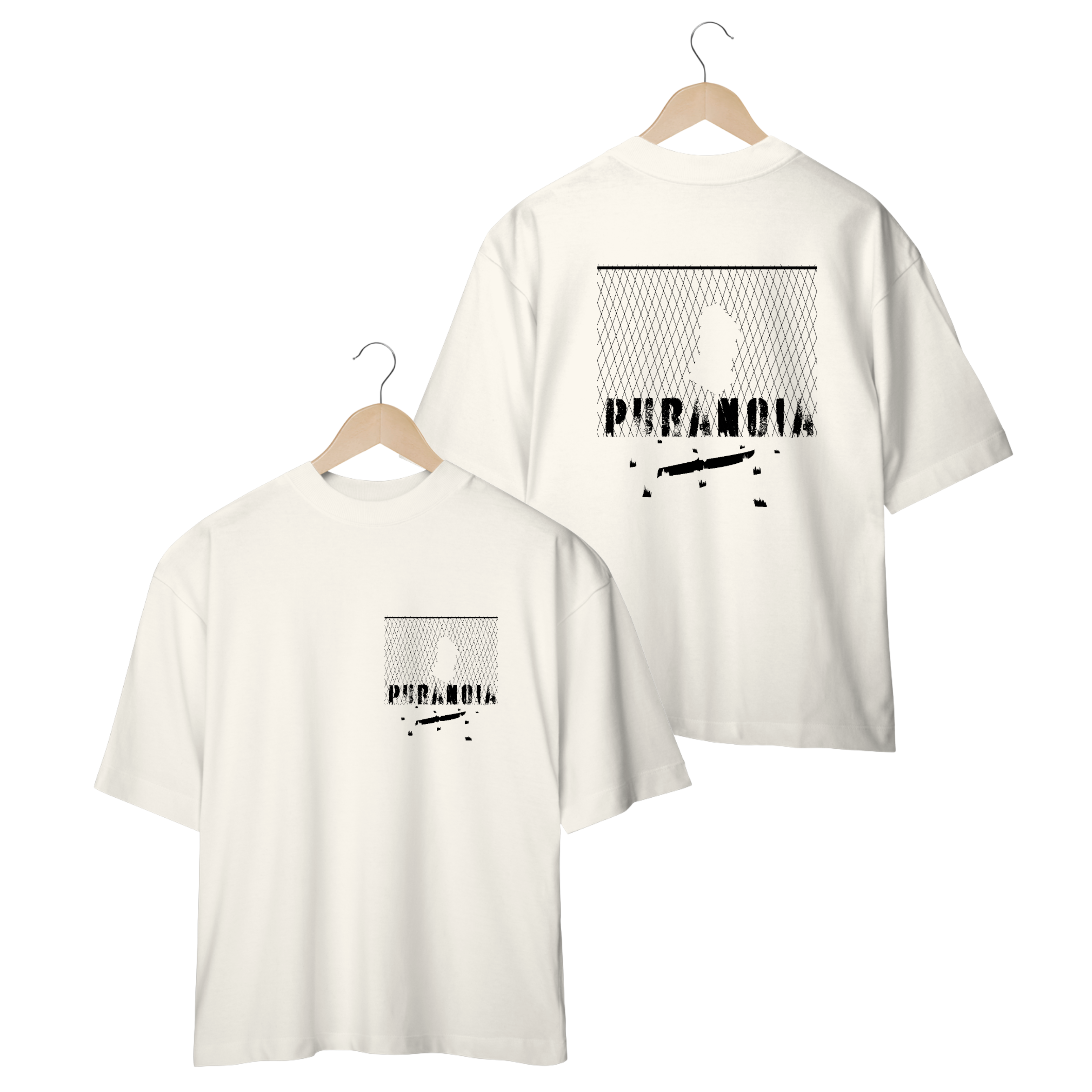camiseta oversized puranoia prisão