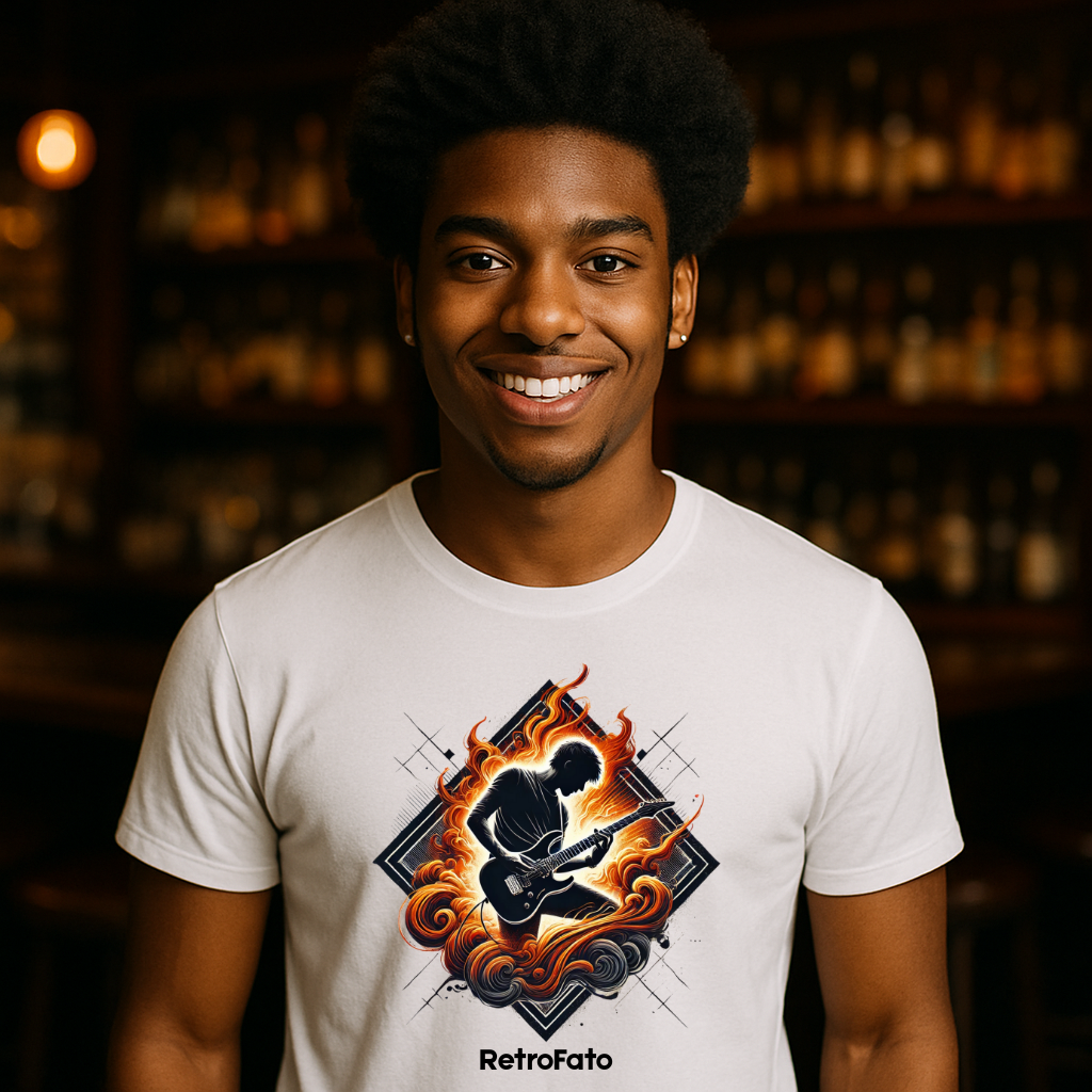 T-Shirt Classic Unissex Silhuetas | Guitarrista