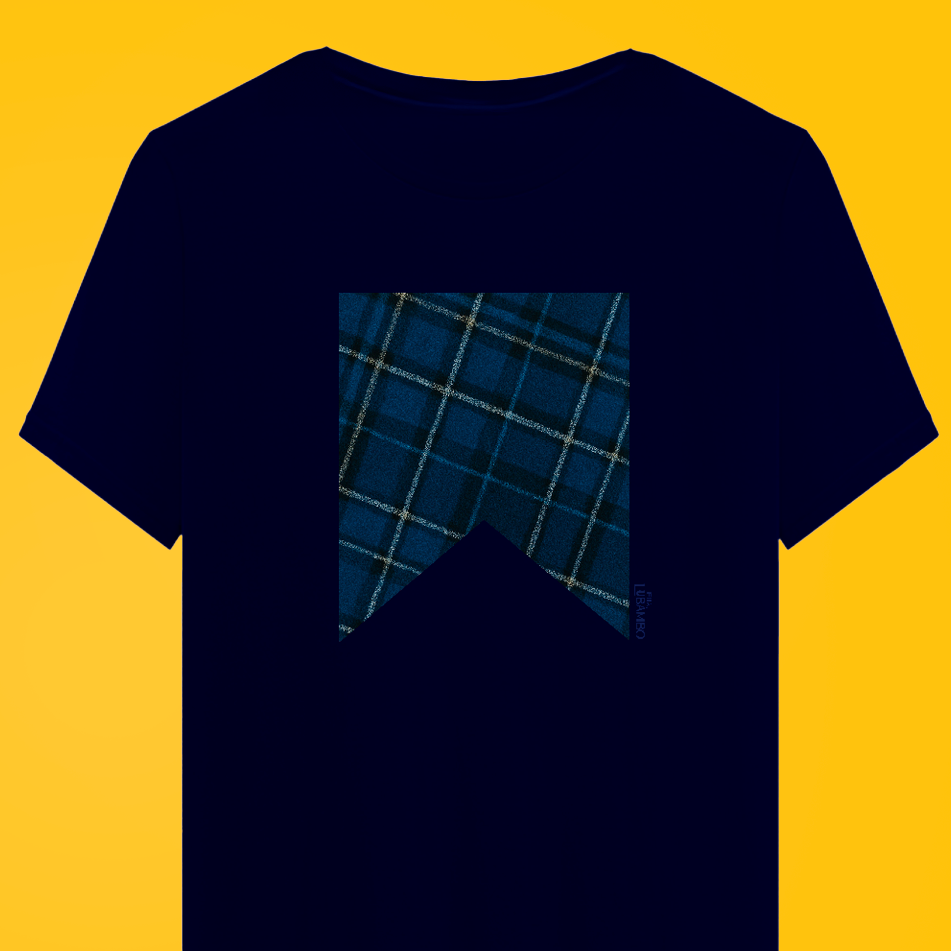 Camiseta Bandeira Xadrez Azul