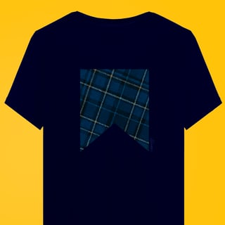 Camiseta Bandeira Xadrez Azul