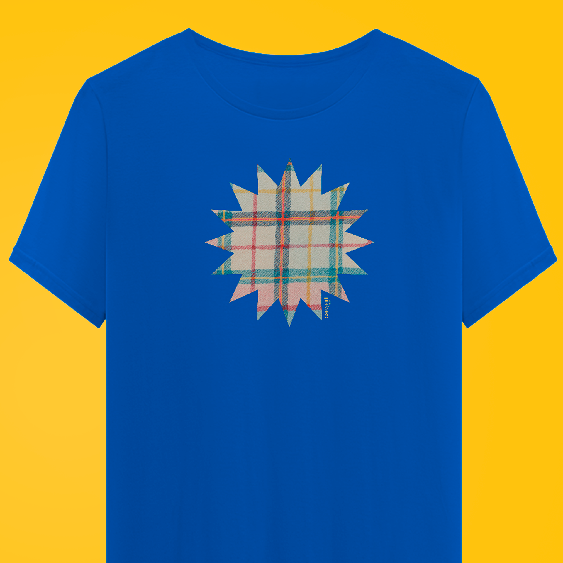 Camiseta Sol Xadrez Colorido