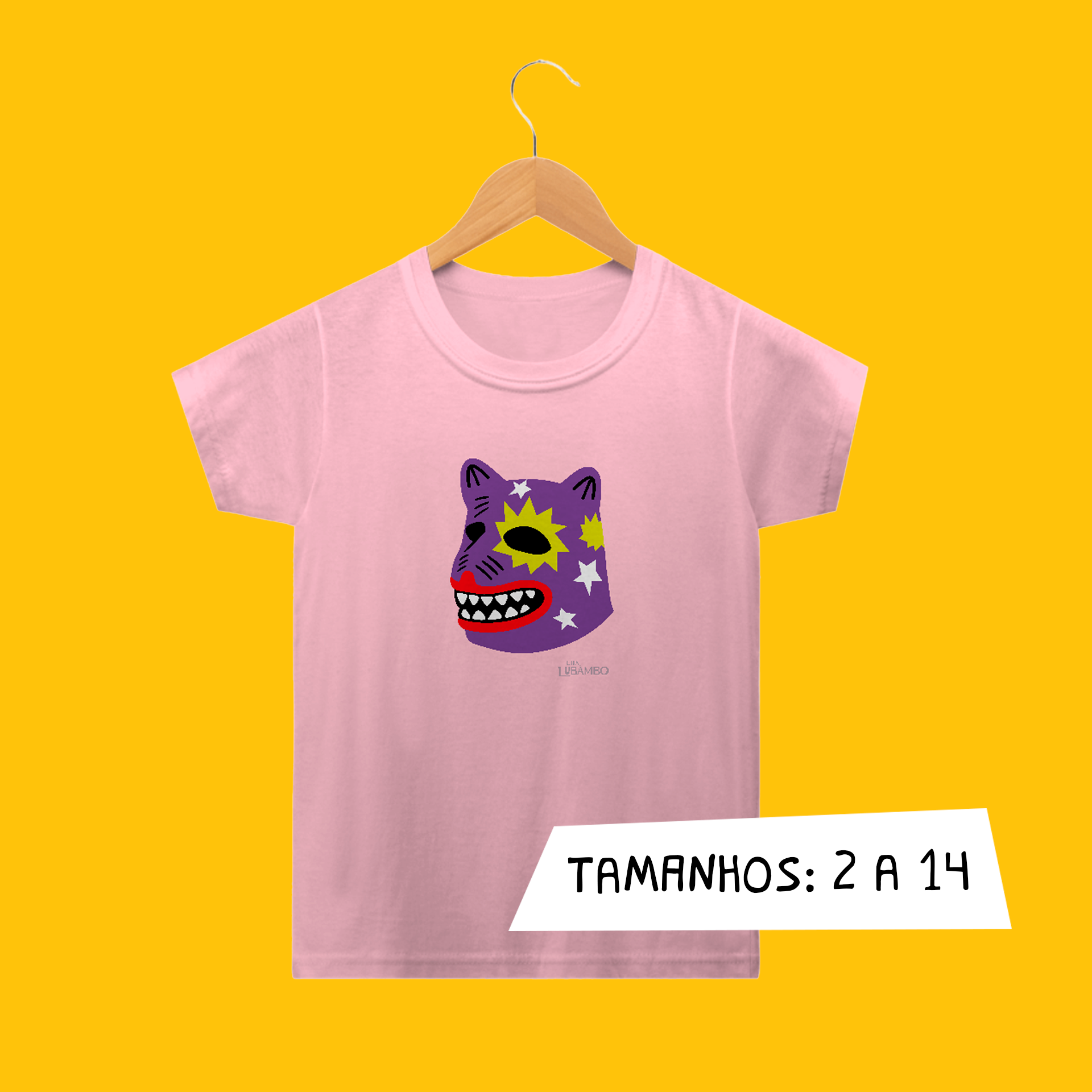 Camiseta Infantil La Ursa Roxa estampada