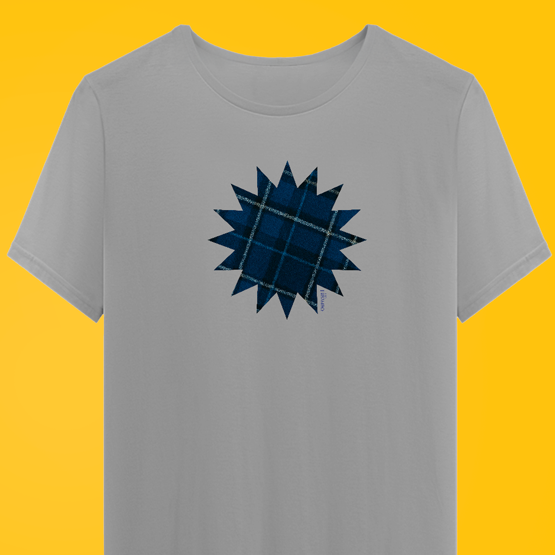Camiseta Sol Xadrez Azul