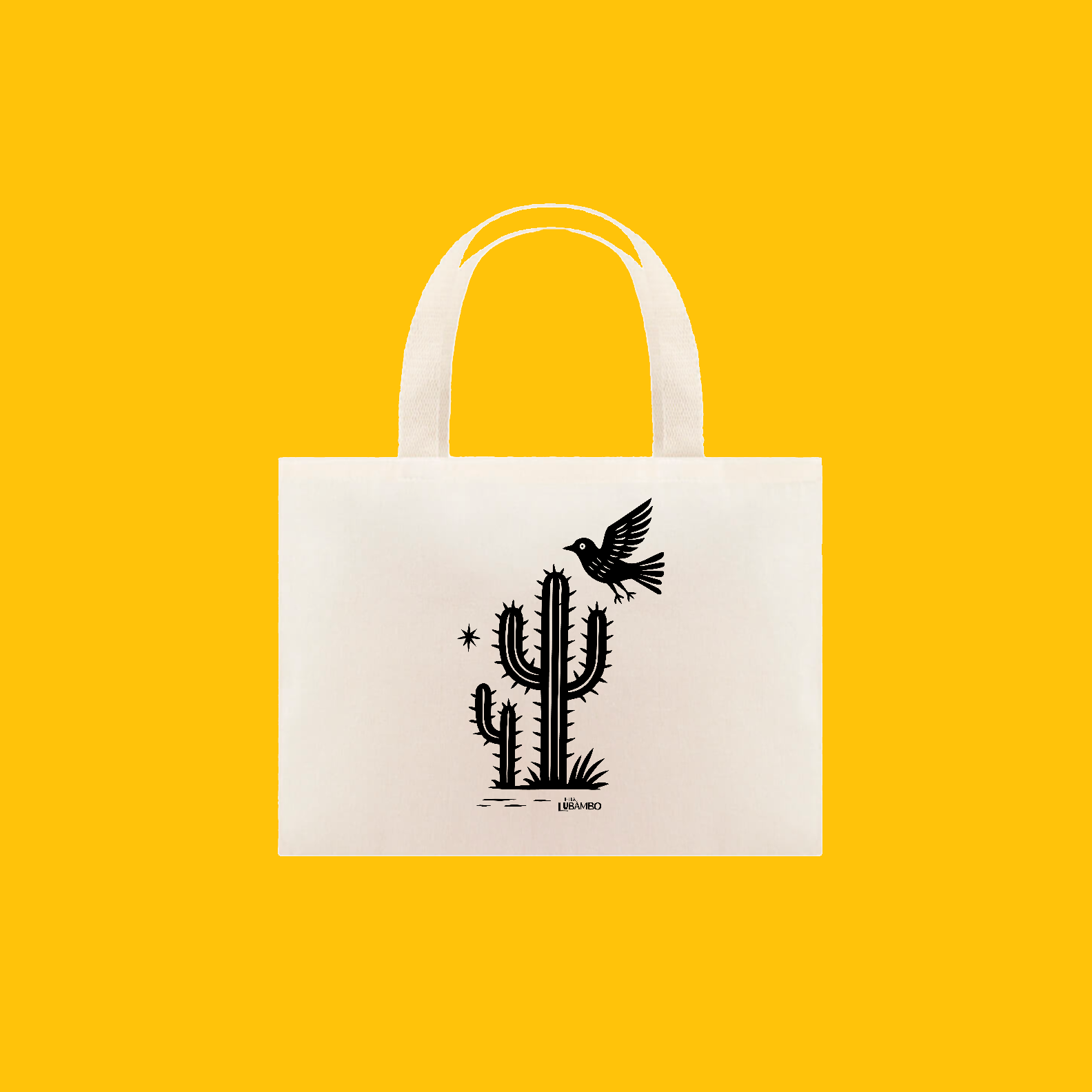 Ecobag Xilo Cactos e Pássaros