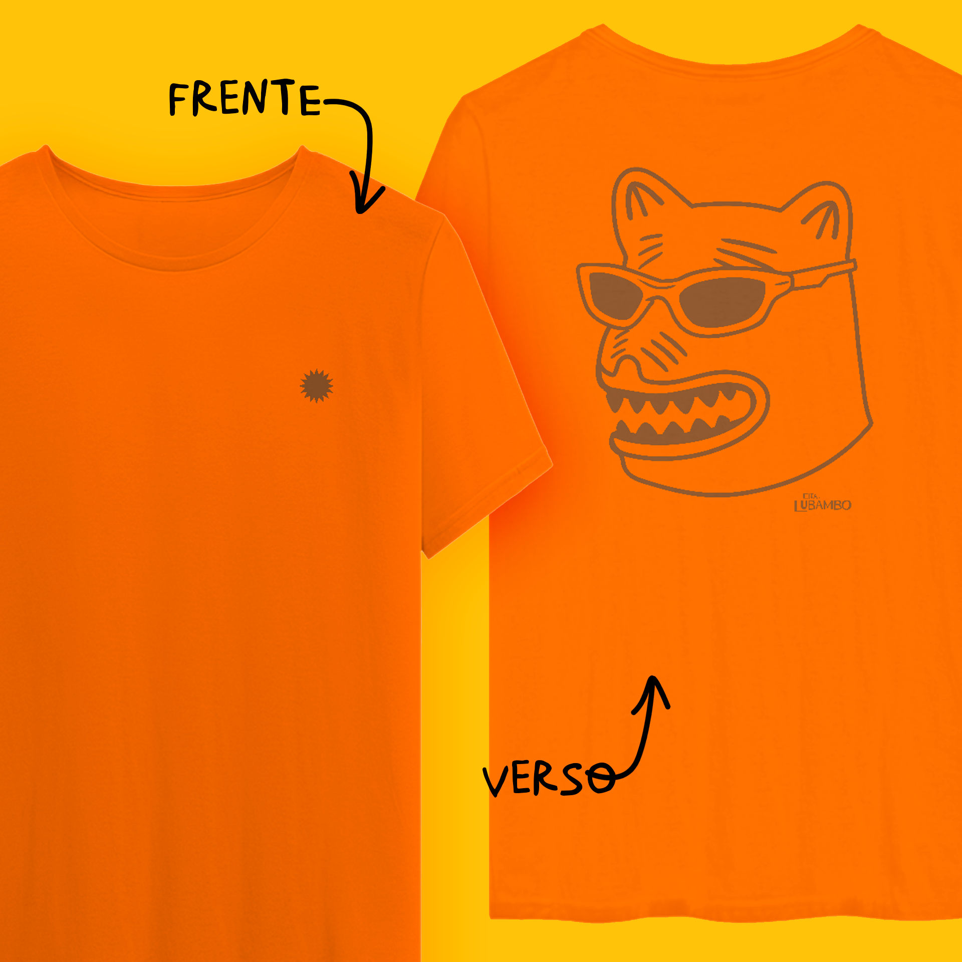 Camiseta La Ursa Chavosa Line (frente e verso)