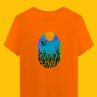 Camiseta Galo de Campina (Coleção Pássaros e Cactos)