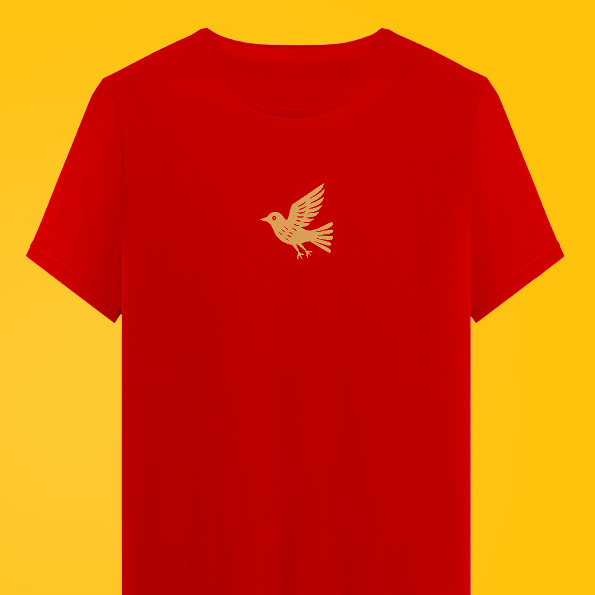 Camiseta Xilo Pássaro (estampa clara)