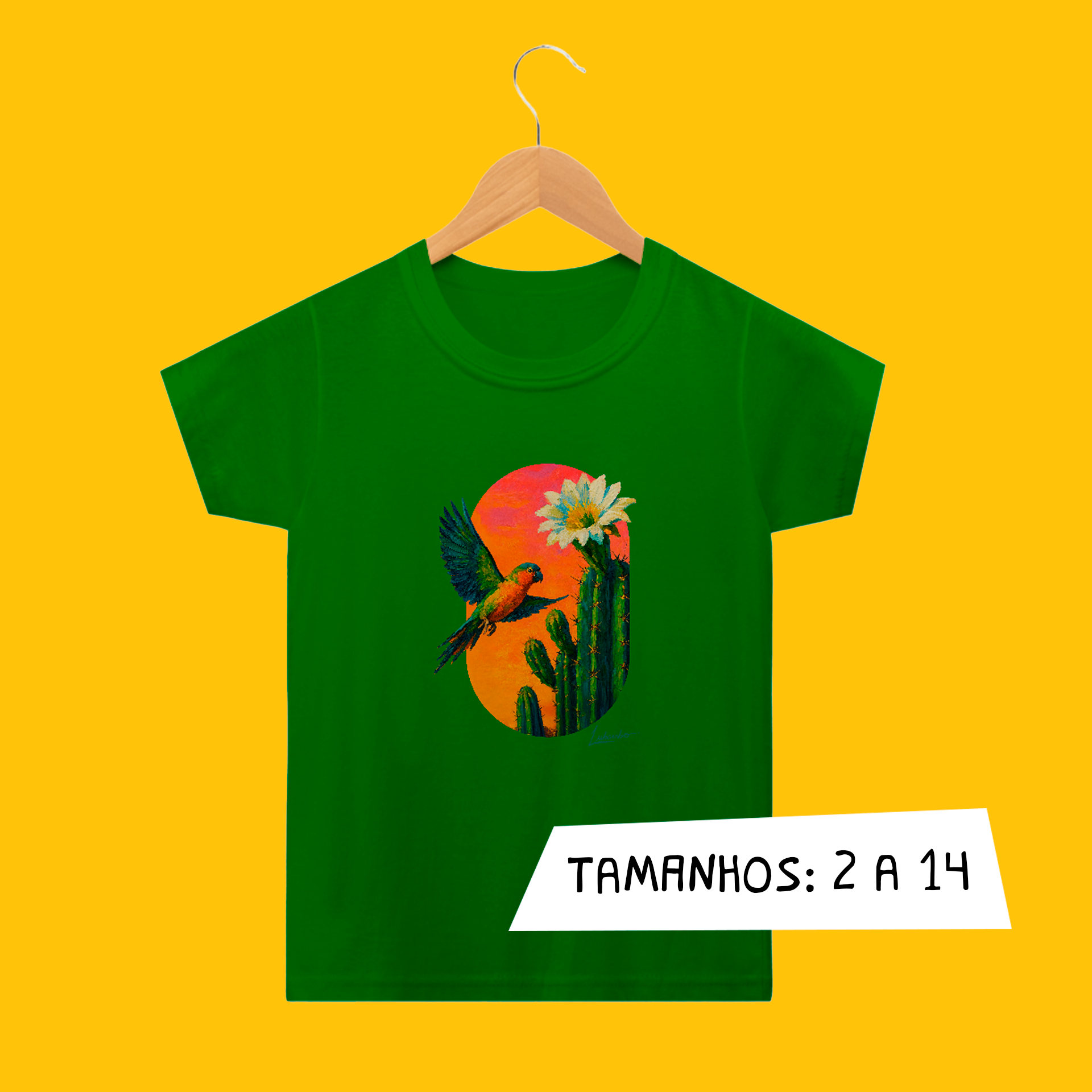 Camiseta Infantil Periquito da Caatinga 