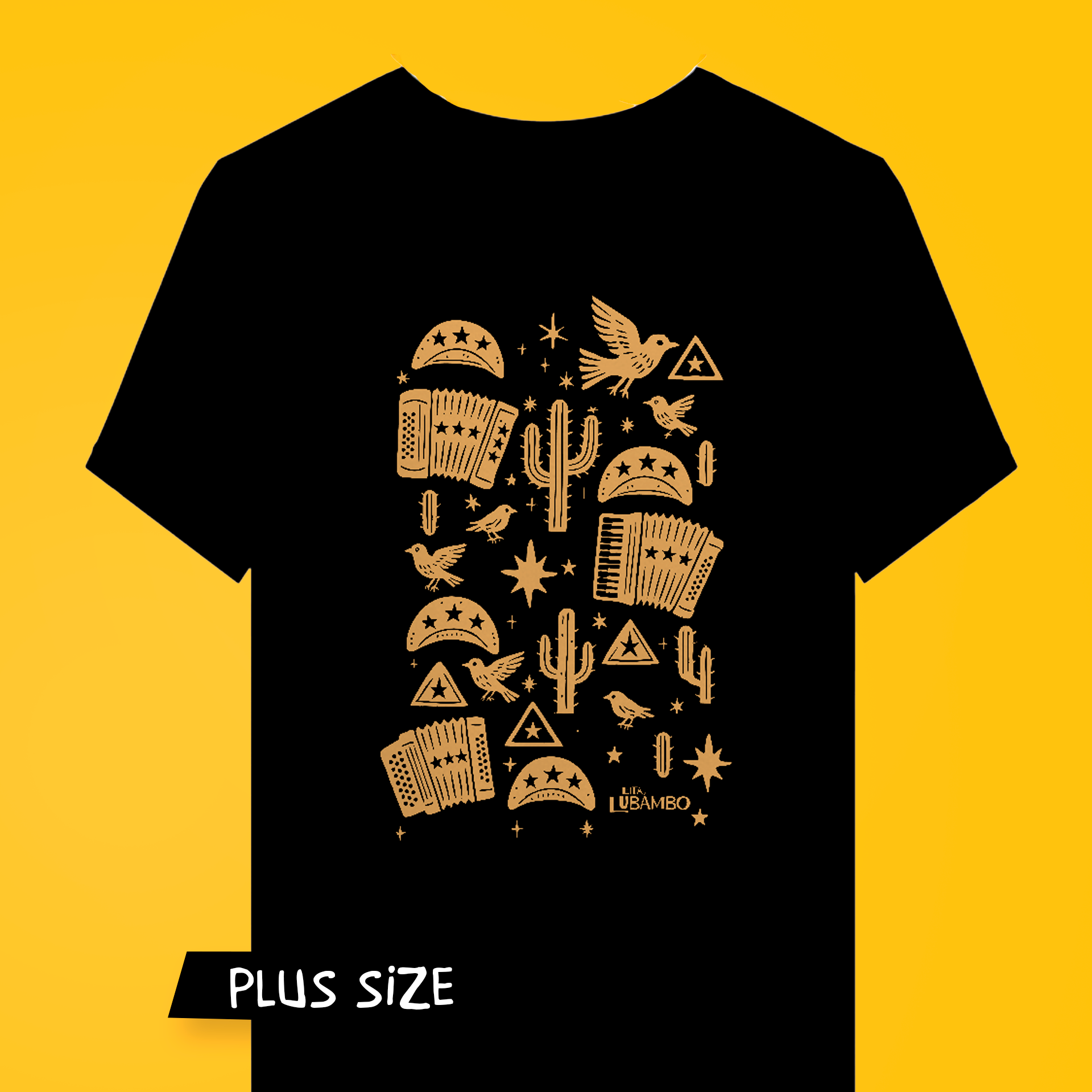 Camiseta Plus Size Xilo Icones (estampa clara)