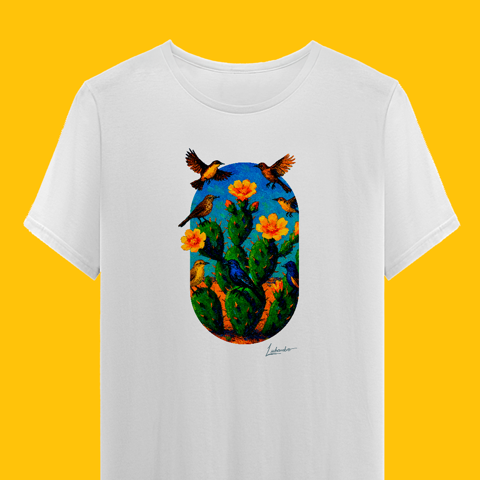 Camiseta Pássaros (Coleção Pássaros e Cactos)