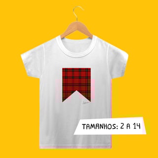Camiseta Infantil Bandeirinha Xadrez
