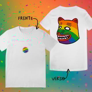 Camiseta  LA URSA ARCO-ÍRIS (frente e verso)