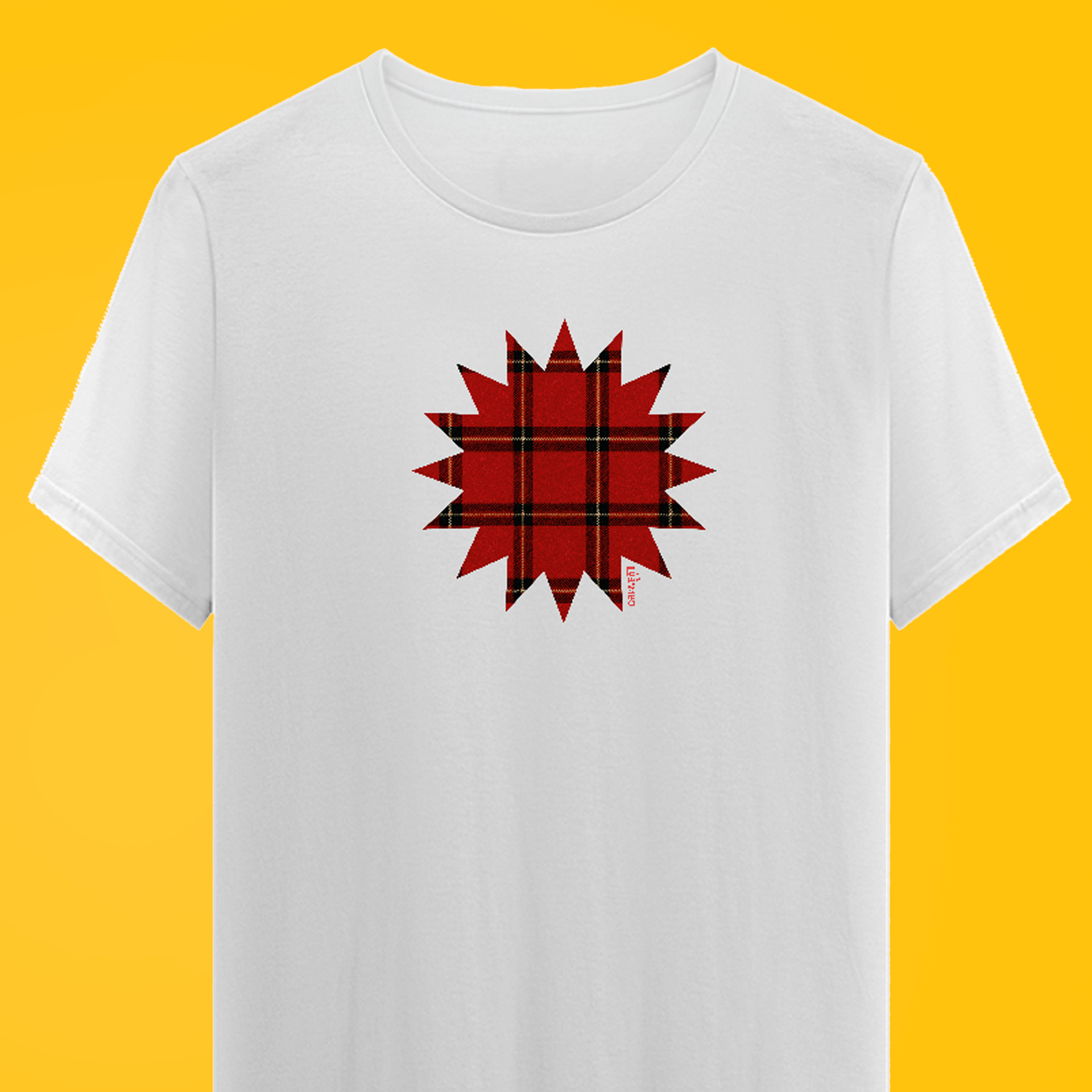 Camiseta Sol Xadrez Vermelho