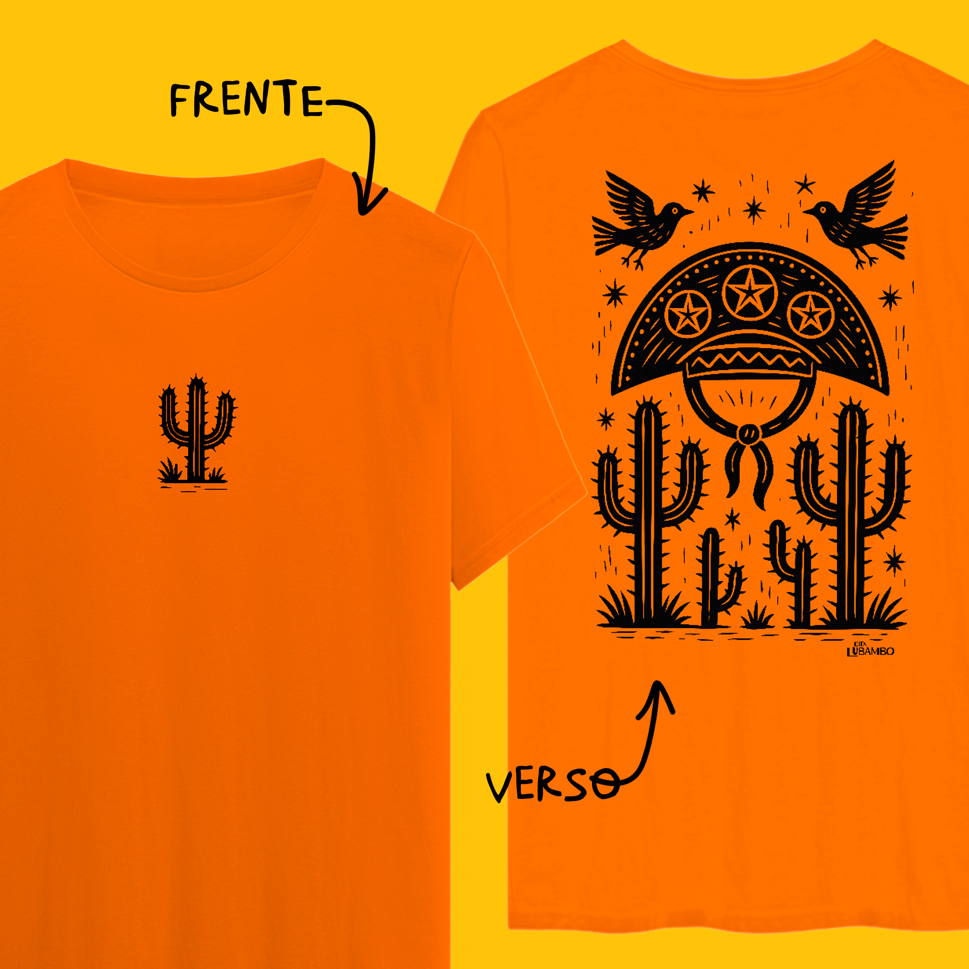 Camiseta Xilo Cangaceiro (frente e verso)