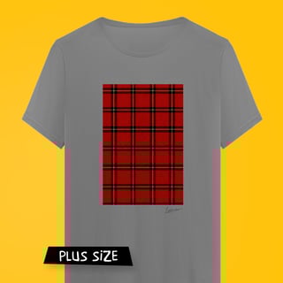 Camiseta Plus Size Xadrez Vermelho