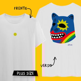 Camiseta Plus Size La Ursa PE (frente e verso)