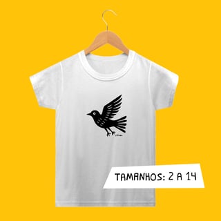 Camiseta Infantil Xilo Pássaro