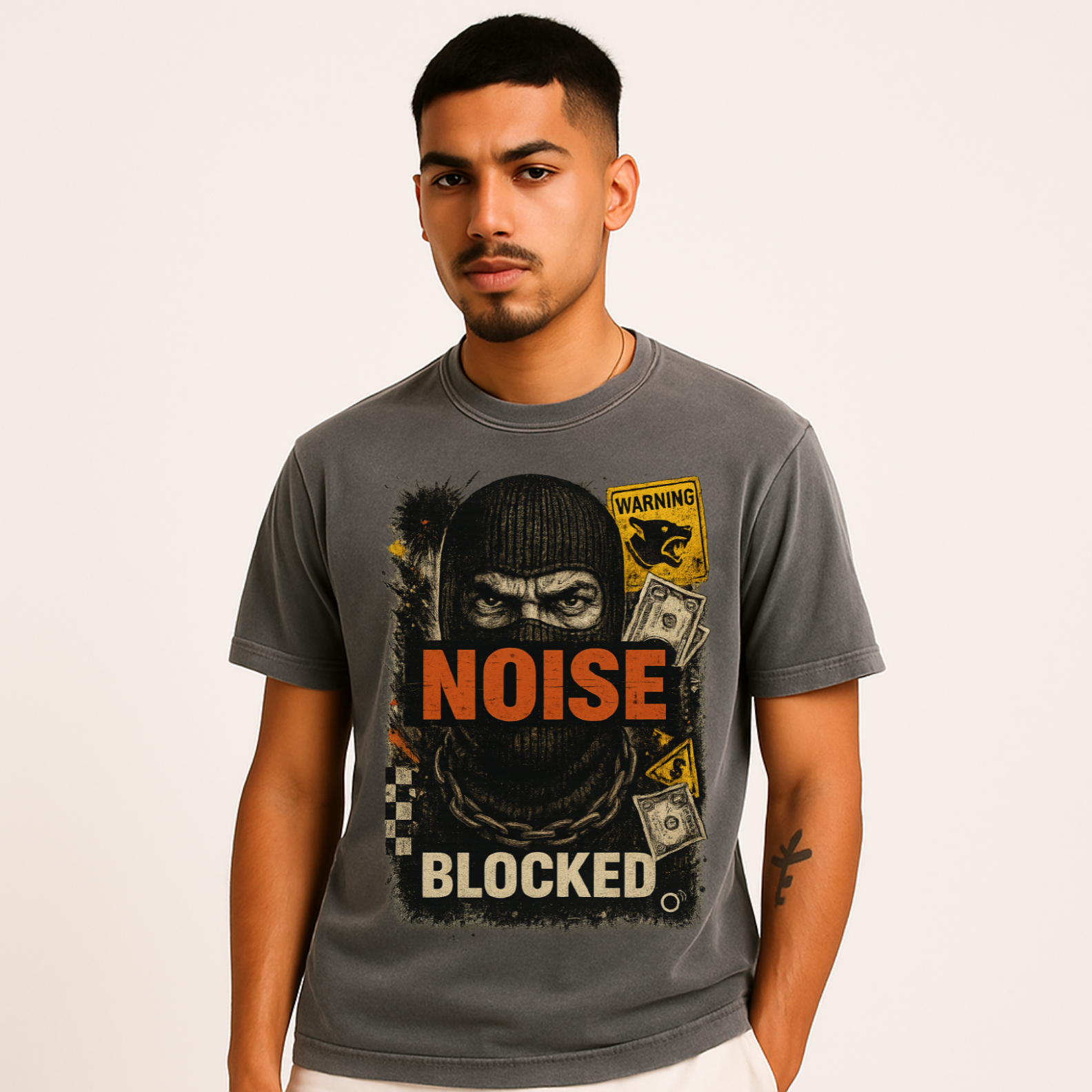 Camiseta Streetwear Estonada Unissex Noise Blocked | Oxvibe