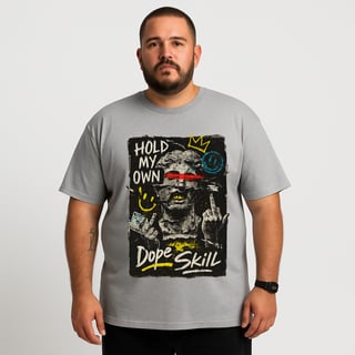 Camiseta Streetwear Plus Size Hold My Own | Oxvibe
