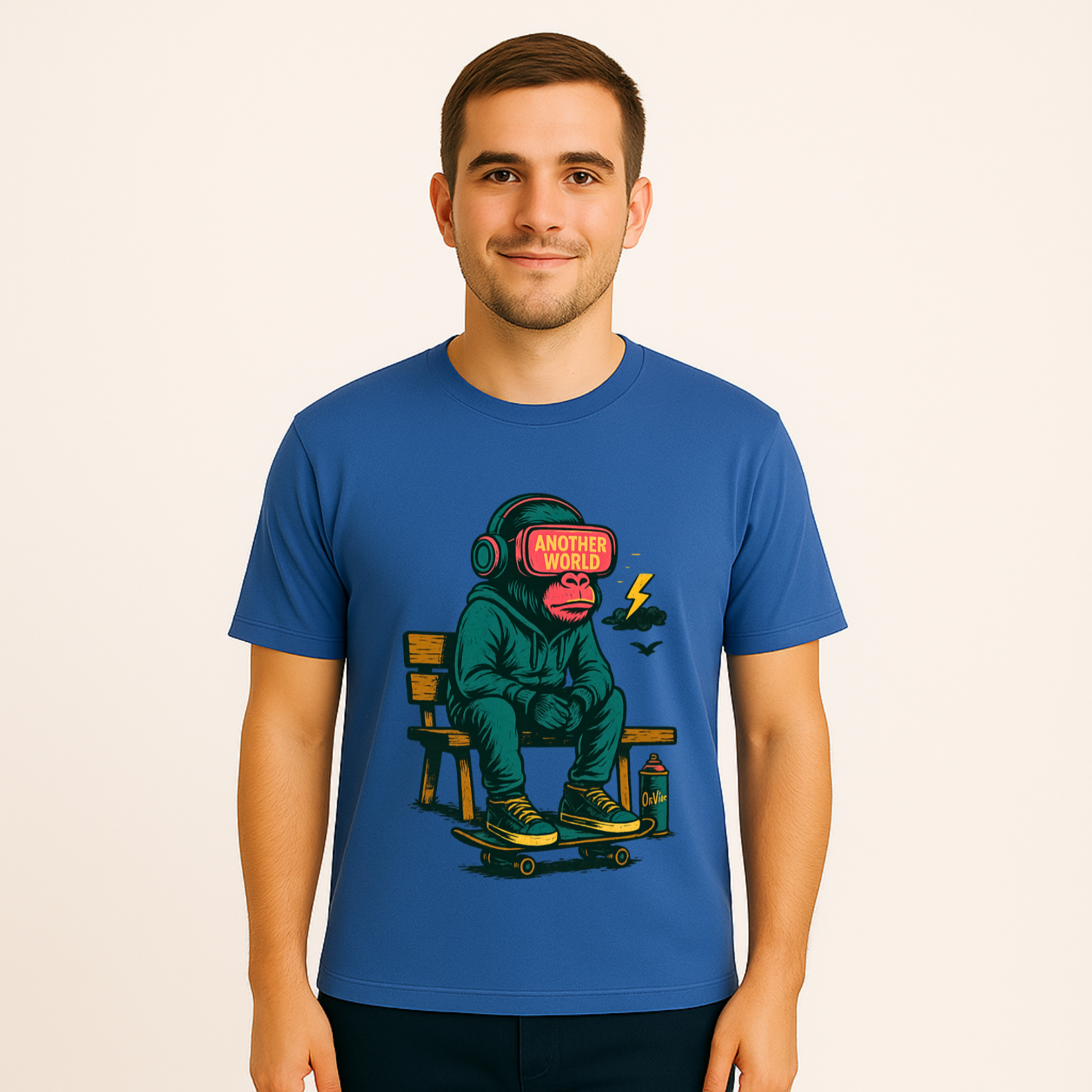 Camiseta Streetwear Estonada Unissex Another World | Oxvibe